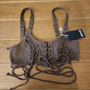NWT - Tempo Lace-Up Bustier from Darker Wavs Size XS